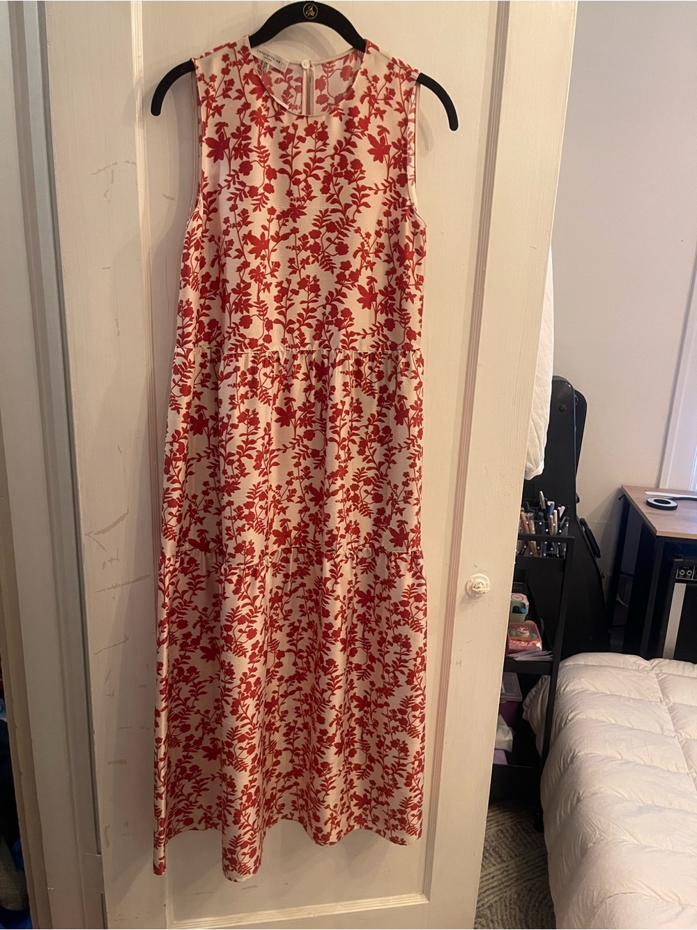Lafayette 148 | 100% Silk Day Dress in Red Floral NWT